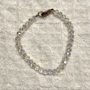 Beaded bracelet plastic clear beads